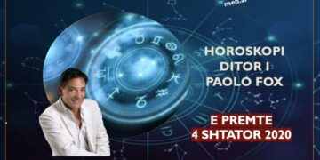 Horoskopi i astrologut PAOLO FOX për ditën e premte, 4 shtator 2020