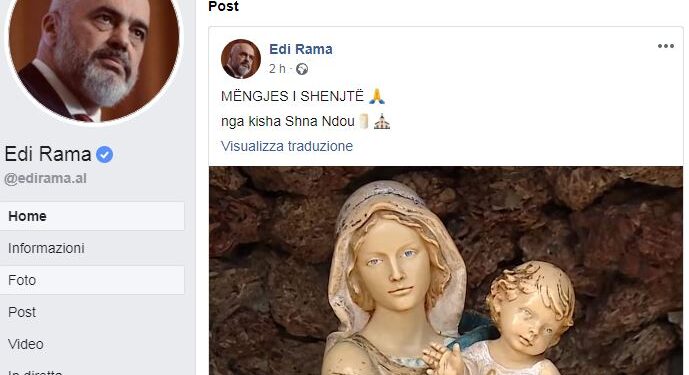 Rama e nis ditën me një video, nga kisha  Shna Ndou