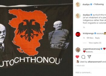 Dua Lipa i bën krenar gjithë shqiptarët, e poston flamurin “Autochthonous” për 48 milion ndjekësit e saj
