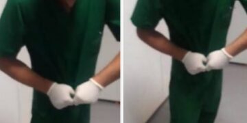 Pas 12 orësh punë, shihni si kanë përfunduar rrobat e infermierit që shërben në Klinikën Infektive (VIDEO)