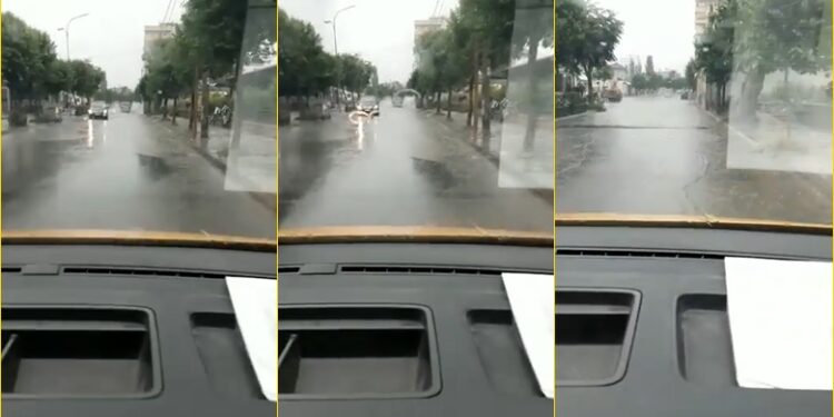 Përmbytet Elbasani, reshjet e dendura të shiut bllokojnë akset kryesore, vështirësi në qarkullimin e makinave