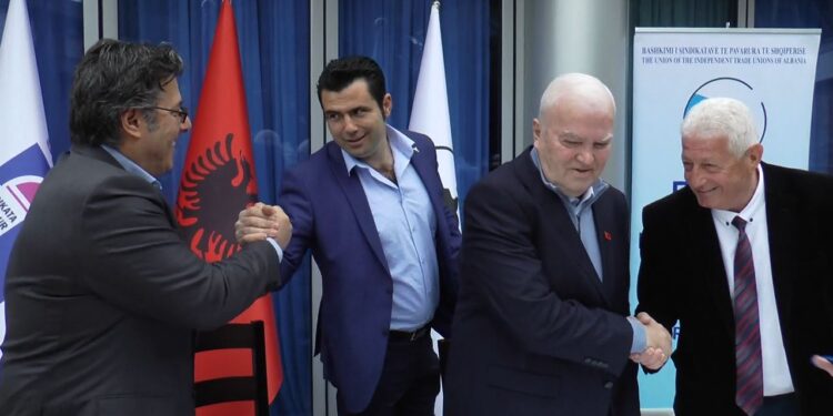 Partia Demokratike firmos aktmarrëveshjen me Sindikatat e Pavarura Shqiptare për pagat dhe pensionet