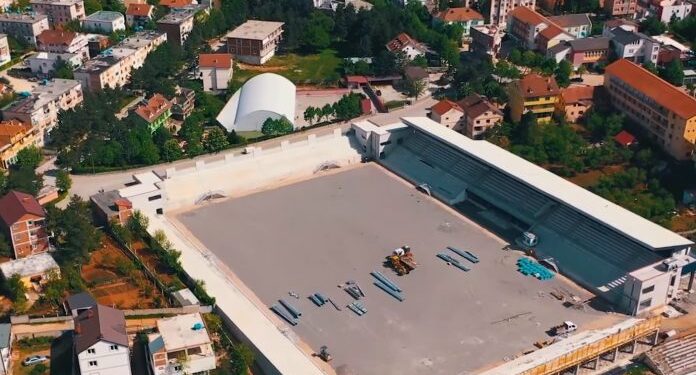 Stadiumi i ri i Kukësit/ Vijon puna me ritme të larta për ndërtimin e tij